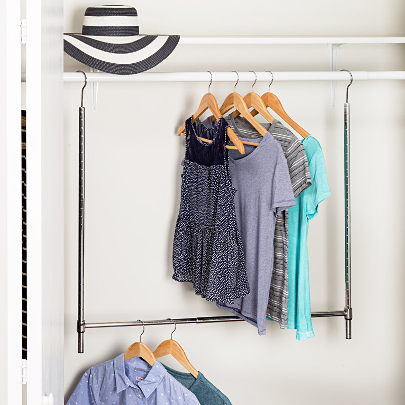 Honey Can Do Adjustable Hanging Closet Rod & Reviews Wayfair